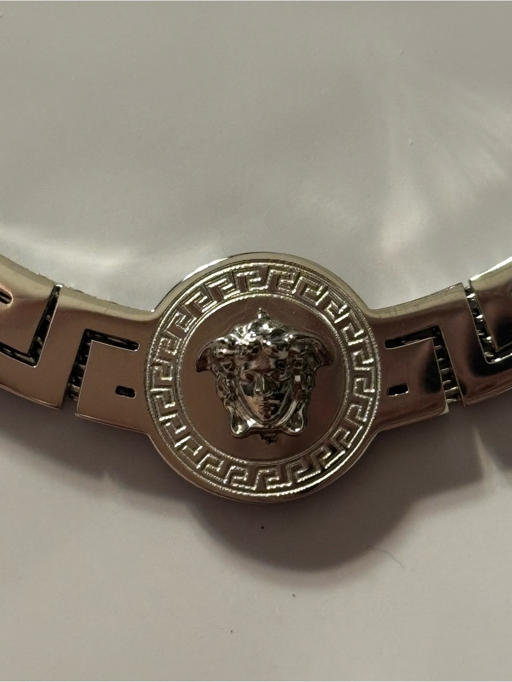 Classic Silver Greek Key Pendant Necklace - Picture 6 of 6